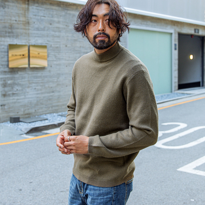 (L-5XL)<br>키프로스 ソフト 半タートルネックニット