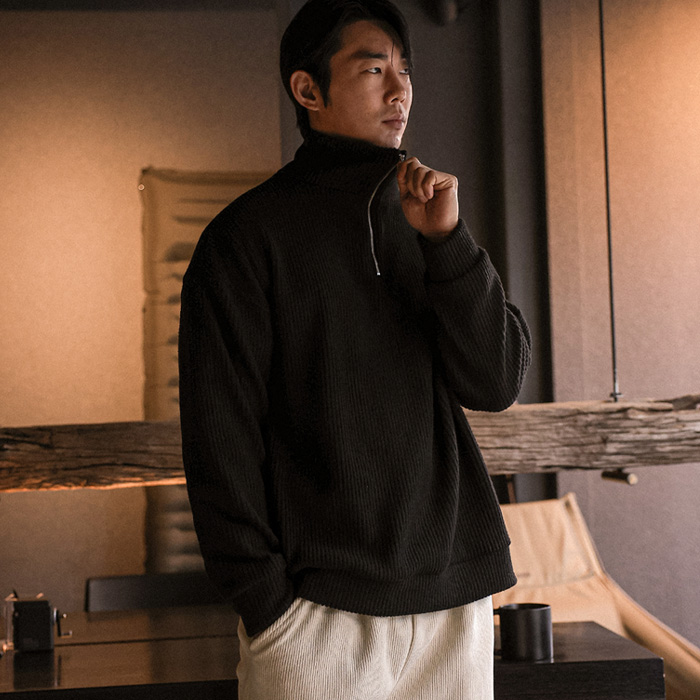 (M-4XL)<BR>바타디라 ニット 기모반집업