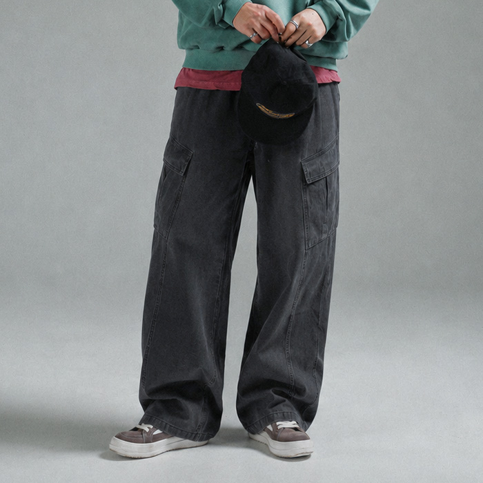 (XL-6XL)<br>루비크 セミワイドフィット 사선카고 バンディングパンツ 8255