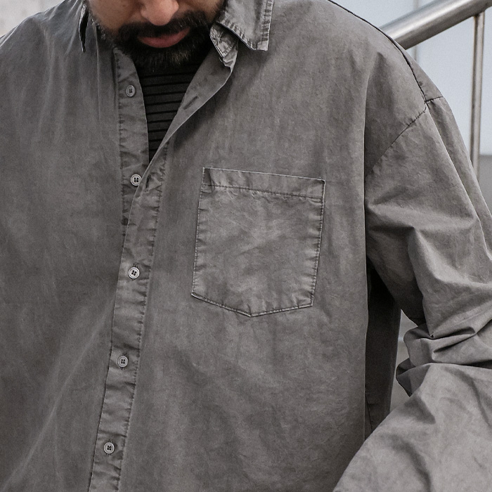 (L-5XL)<BR>오코마 顔料 포켓셔츠