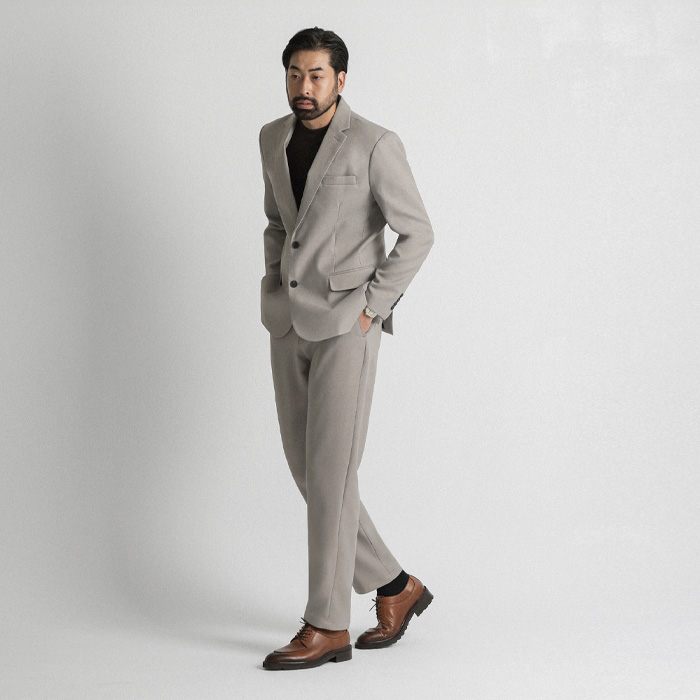 [SET](L-4XL)<BR>고튼 ジャケット + 이엠프 バンディングスラックス