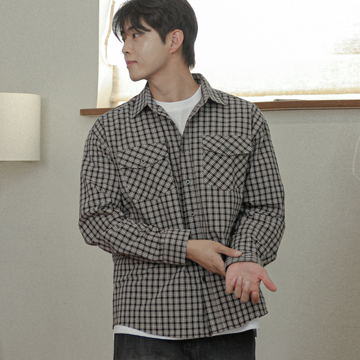 빌란디 투포켓 チェック柄のシャツ