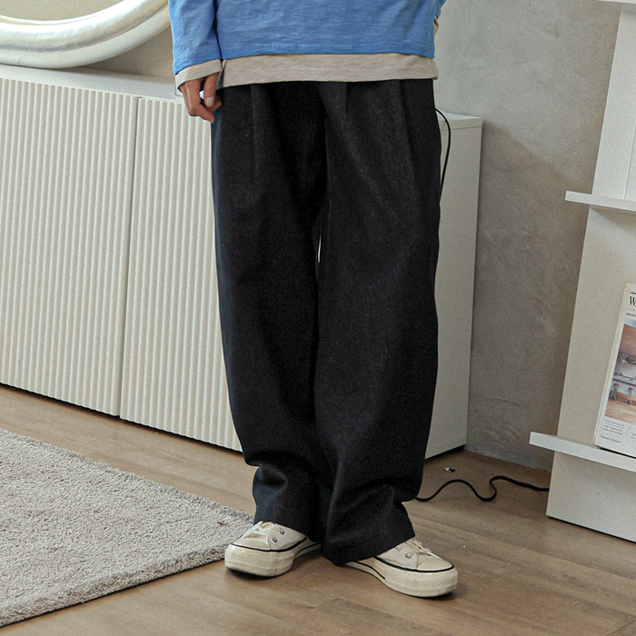 론네비 フェードなし バックバンディング デニムパンツ