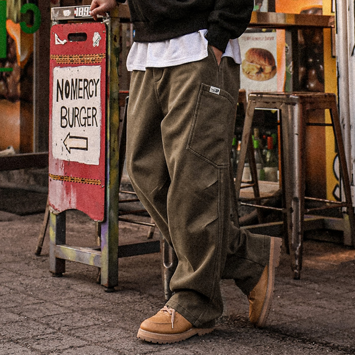 (L-XL)<BR>타마하라 セミワイドフィット 후리스밴딩팬츠